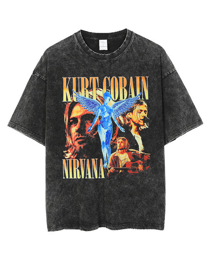 Men's Summer Vintage Print T-Shirt OVERSIZE - Image #0