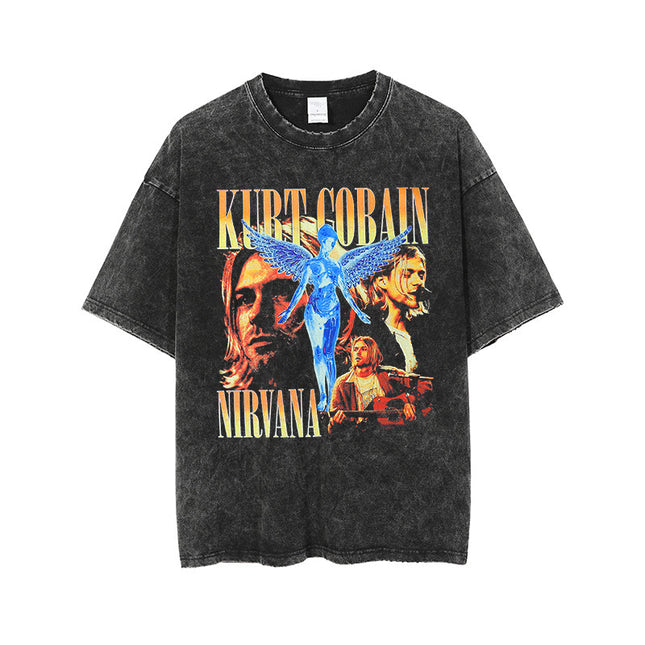 Men's Summer Vintage Print T-Shirt OVERSIZE - Image #0