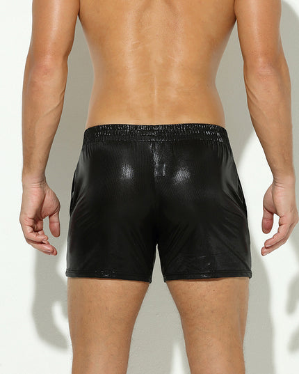 Men's Middle Pants Faux Leather