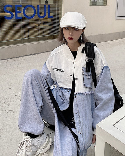 Embroidered Letters Men's And Women's Jackets