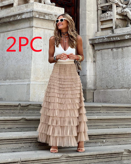 Layered Ruffles Cake Skirt  Women