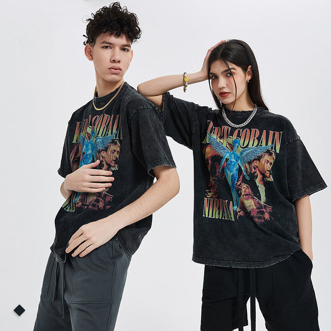 Men's Summer Vintage Print T-Shirt OVERSIZE - Image #0