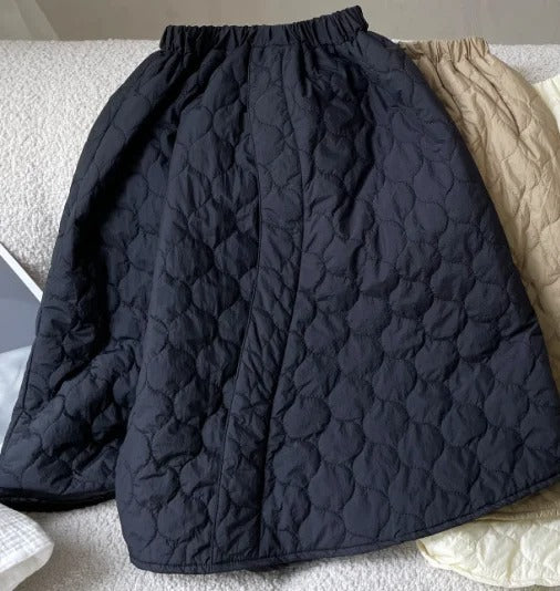 Children's Quilted Cotton Gourd Cotton Pure Color Quilted Skirt