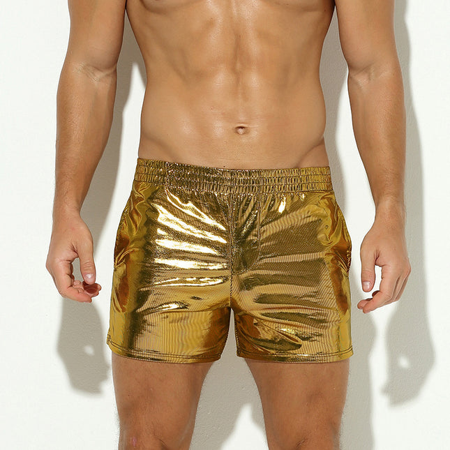 Men's Middle Pants Faux Leather