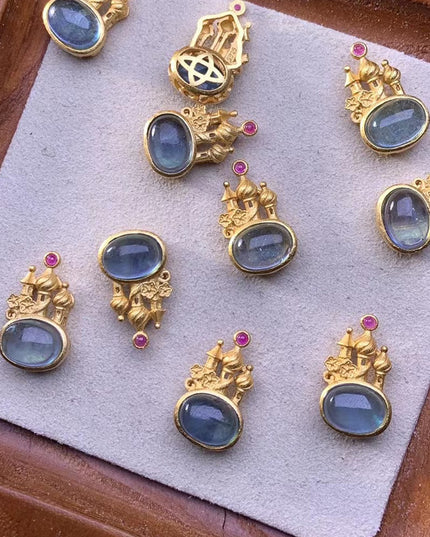 Inlaid S925 Silver Plated Gold Accessories