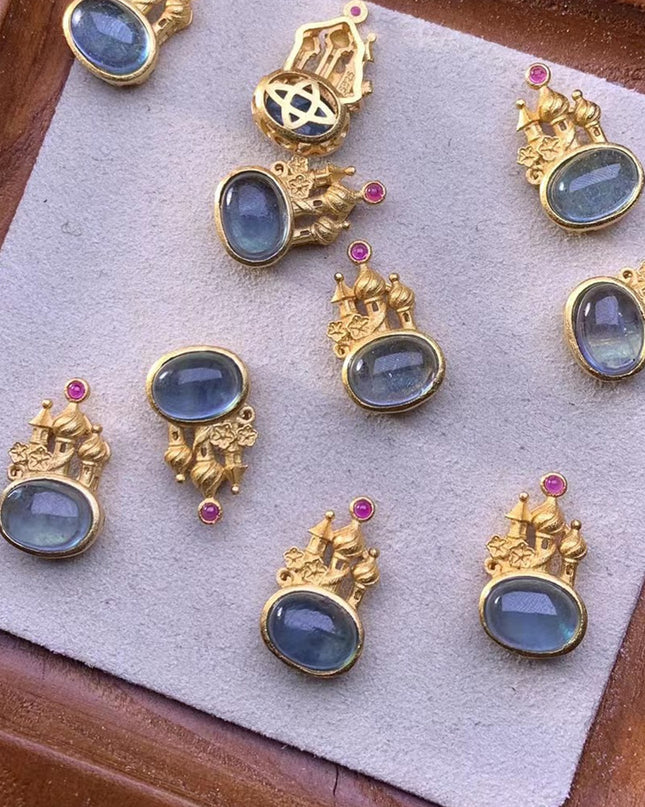 Inlaid S925 Silver Plated Gold Accessories