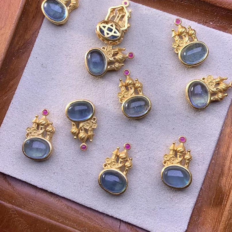 Inlaid S925 Silver Plated Gold Accessories