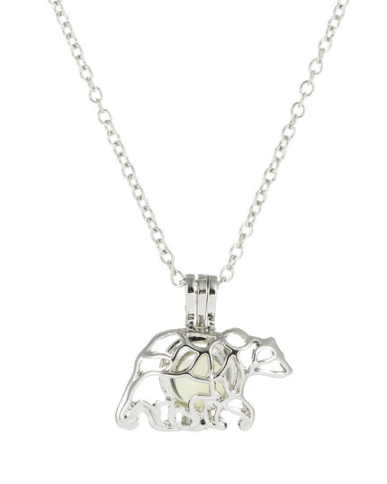 Glow-in-the-dark polar bear necklace