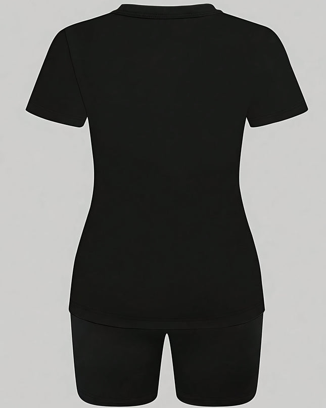Printed Drop Shoulder T-Shirt Graphic Tees Women Tops