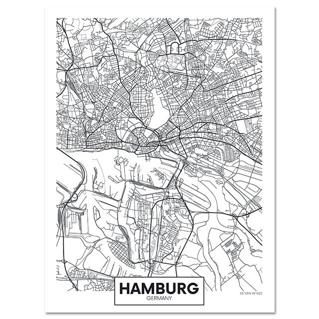 Fashion Home Decoration City Map