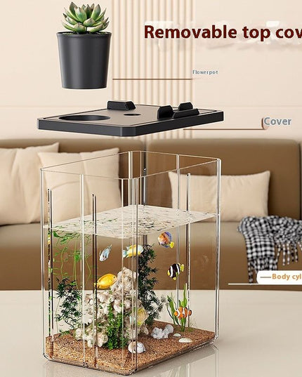 Desktop Small Fish Tank Landscape Thickening